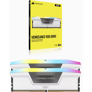 Corsair Vengeance RGB, DDR5, 32GB (2x16GB), DDR5 6000, C36, 1.35V, Intel XMP, rev D, Alb