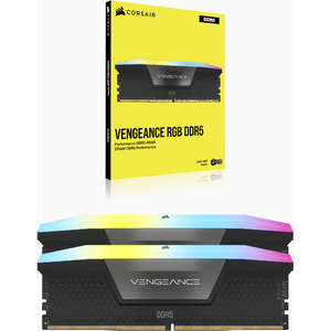 Corsair Memorie DDR5, 96GB, KIT 2x48GB, 5200MT/s, C38, 1.25V, XMP, Negru, RGB, VENGEANCE