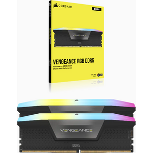 Corsair Vengeance RGB, DDR5, 96GB (2x48GB), DDR5 5200, C38, 1.25V, Intel XMP, Negru