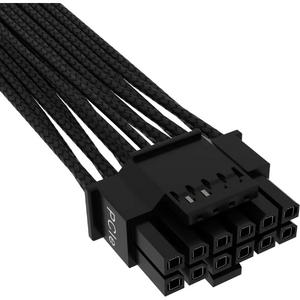 Corsair Cablu premium 12+4pin, PCIe Gen 5, 12VHPWR, 600W, Type 4, fire invelite individual, Negru