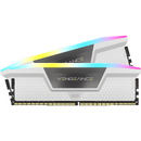 Memorie DDR5, 32GB, KIT 2x16GB, 6400MT/s, C36, 1.4V, XMP, Alb, RGB, VENGEANCE