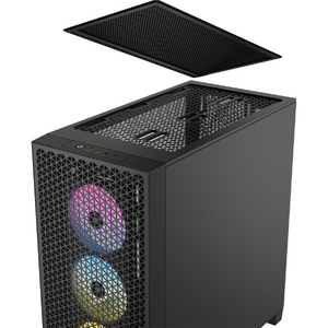 Carcasa Corsair 3000D RGB, Tempered Glass, fara sursa, Negru