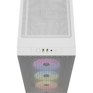 Carcasa Corsair 3000D RGB, Tempered Glass, fara sursa, Alb