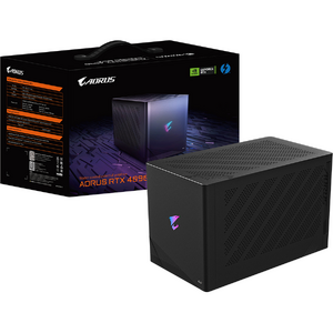 GIGABYTE Aorus RTX 4090 Gaming Box, 24 GB GDDR6X, 384 bit,Thunderbolt, Ethernet, racire pe apa, sursa 850 W, Negru