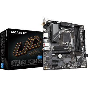 Placa de baza GIGABYTE B760M DS3H AX, Intel B760, DDR5, Wi-Fi, BT, mATX