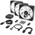 Ventilator Corsair iCUE LINK QX120 RGB, 120mm, PWM, kit 3 buc, Negru