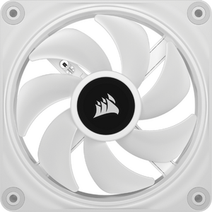 Ventilator Corsair iCUE LINK QX120 RGB, 120mm, PWM, kit 3 buc, Alb