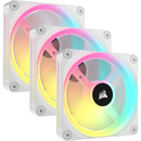 iCUE LINK QX120 RGB, 120mm, PWM, kit 3 buc, Alb