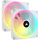 Ventilator Corsair iCUE LINK QX140 RGB, 140mm, PWM, kit 2 buc, Alb