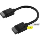 Cablul iCUE LINK, 100mm, kit 2 buc, Negru