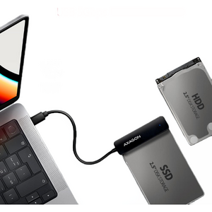 AXAGON Adaptor ADSA-FP2C, USB 3.2 Gen 1, 2.5" HDD/SSD, USB-C, 5 Gbit/s, 0.2m, Negru