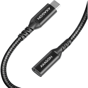 AXAGON USB-C la USB-C 3.2 Gen 2, prelungitor, 0.5m, 240W, matisat, conector aluminiu, Negru