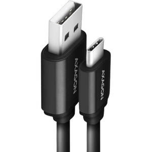AXAGON Cablu de date BUCM-AM20TB, USB-C la USB-A, flexibil, 1m,  3A, USB 2.0, QC 3.0 60W, matisat, conector aluminiu, PVC, Negru