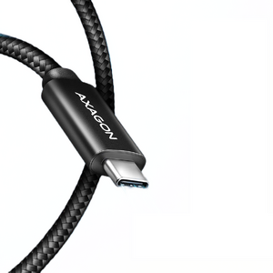 AXAGON Cablu de date BUCM2-CM30AB, USB-C la USB-C 2.0, 3m, PD 240W, 5A, matisat, conector aluminiu, Negru