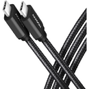 Cablu de date BUCM2-CM30AB, USB-C la USB-C 2.0, 3m, PD 240W, 5A, matisat, conector aluminiu, Negru