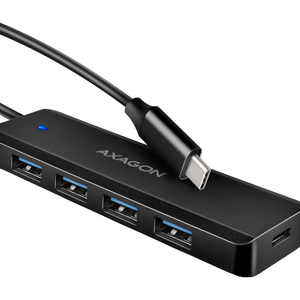 Hub AXAGON HUE-C1C, 4x USB 3.2 Gen 1, 0.2m, USB Type-C, Negru