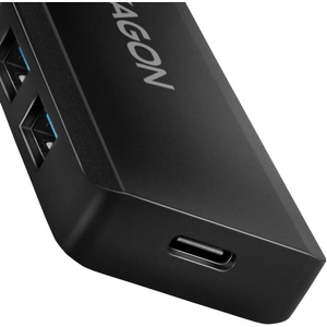 Hub AXAGON Hub USB HUE-C1C, 4x USB 3.2 Gen 1, 0.2m, USB Type-C, Negru