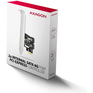 AXAGON Controller PCI-Express Gigabit PCES-SJ2, 2x SATA 6G port, Chipset Jmicron JMB582