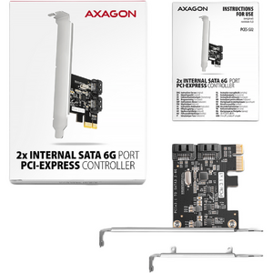 AXAGON PCI-Express Gigabit, 2x SATA 6G port, Chipset Jmicron JMB582