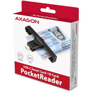 AXAGON CRE-SMPC, USB-C, Smart Card PocketReader