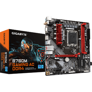 Placa de baza GIGABYTE B760M GAMING AC DDR4, LGA1700, Wi-Fi, BT, mATX