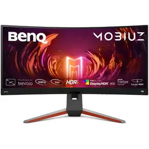 Monitor BenQ Gaming MOBIUZ EX3410R, 34", VA, HDR10, WQHD, 144Hz, HDMI, DisplayPort, 2ms, Curbat, AMD Free-Sync, Boxe, Gri