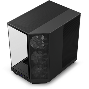 Carcasa NZXT H6 Flow RGB, Compact Dual-chamber, MiddleTower, Negru