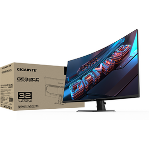 Monitor GIGABYTE GS32QC Gaming, 31.5 inch, VA, QHD, 2560 x 1440,  2560 x 1440, DisplayPort, HDMI, curbat 1500R, 170Hz, 1 ms, Negru