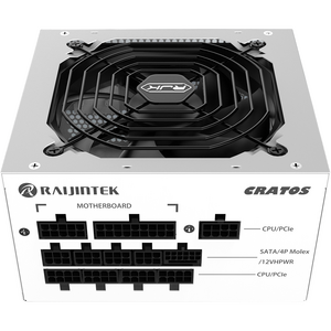 Sursa RAIJINTEK CRATOS 1000 WHITE, ATX, 80 PLUS GOLD, 1000W, PCIe 5.0, Full Modulara