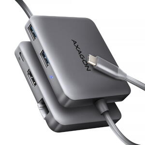 Hub AXAGON HMC-5HL, USB-C, 4K/60Hz, RJ-45