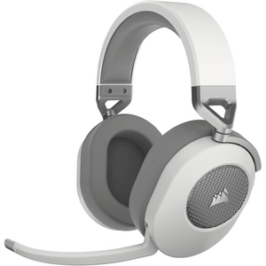 Corsair Casti Gaming, HS65 Wireless, autonomie 24 h, Bluetooth, Dolby Audio 7.1, Alb