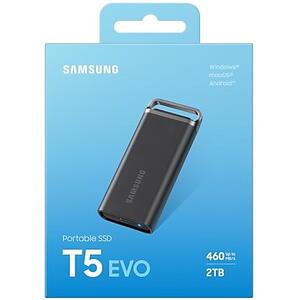 Samsung Portabil T5 EVO, 4 TB, USB3.2 Gen 1, Negru