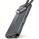 Hub USB HMC-5H8K, USB-C, 5Gbps, 8K