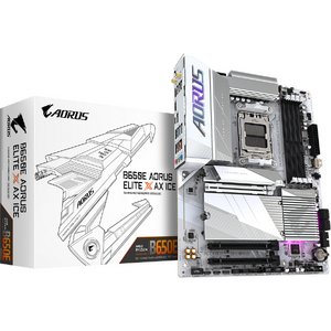 Placa de baza GIGABYTE B650E AORUS ELITE X AX ICE, AM5, DDR5, Wi-Fi, BT, ATX, Alb