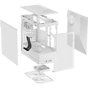 Carcasa HYTE Y40, Mid-Tower, ATX, Sticla Securizata lateral/fata, Alb