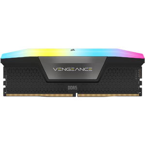Corsair Memorie DDR5, 32GB, KIT 2x16GB, 6000MT/s, C38, 1.35V, XMP, Negru, RGB, VENGEANCE