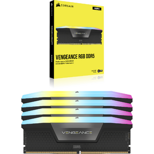 Corsair Memorie DDR5, 128GB, KIT 4x32GB, 5600MT/s, C40, 1.2V, XMP, Negru, RGB, VENGEANCE