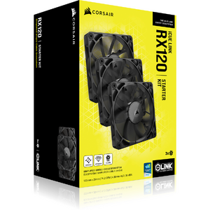 Ventilator Corsair iCUE LINK RX120, 120mm PWM, Triple Pack, Negru