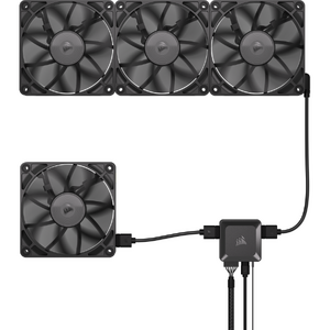 Ventilator Corsair iCUE LINK RX120, 120mm PWM, Triple Pack, Negru