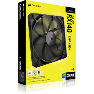 Ventilator Corsair iCUE LINK RX140, 140mm PWM, Negru