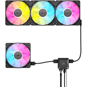 Ventilator Corsair iCUE LINK RX120 RGB, 120mm PWM, Negru