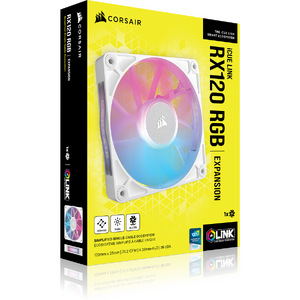 Ventilator Corsair iCUE LINK RX120 RGB, 120mm PWM, Alb