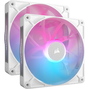 Ventilator Corsair iCUE LINK RX140 RGB, 140mm PWM, Twin Pack, Alb