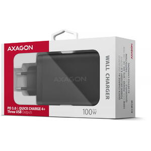 AXAGON Incarcator retea ACU-DPQ100, GaN, PD3.0, QC4 100W, Negru