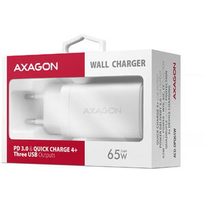 AXAGON Incarcator retea ACU-DPQ65W, GaN, 65W, PD3.0, QC4, Alb