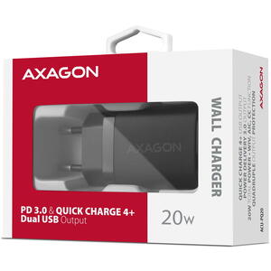 AXAGON Incarcator retea ACU-PQ20, 20W, PD3.0, QC4, Negru