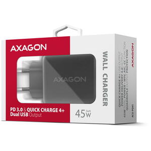 AXAGON ACU-PQ45, 45W, PD3.0, QC4, Negru