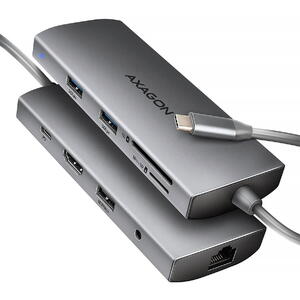 Hub AXAGON Hub USB HMC-8HLSA, HDMI, RJ-45, USB, SD / microSD, PD 100W