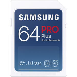 Samsung PRO Plus, SD, 64 GB, UHS-I, U3, clasa 3, V30