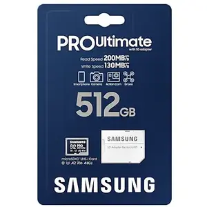 512 GB MicroSDXC Samsung PRO Ultimate [R200/W130]
